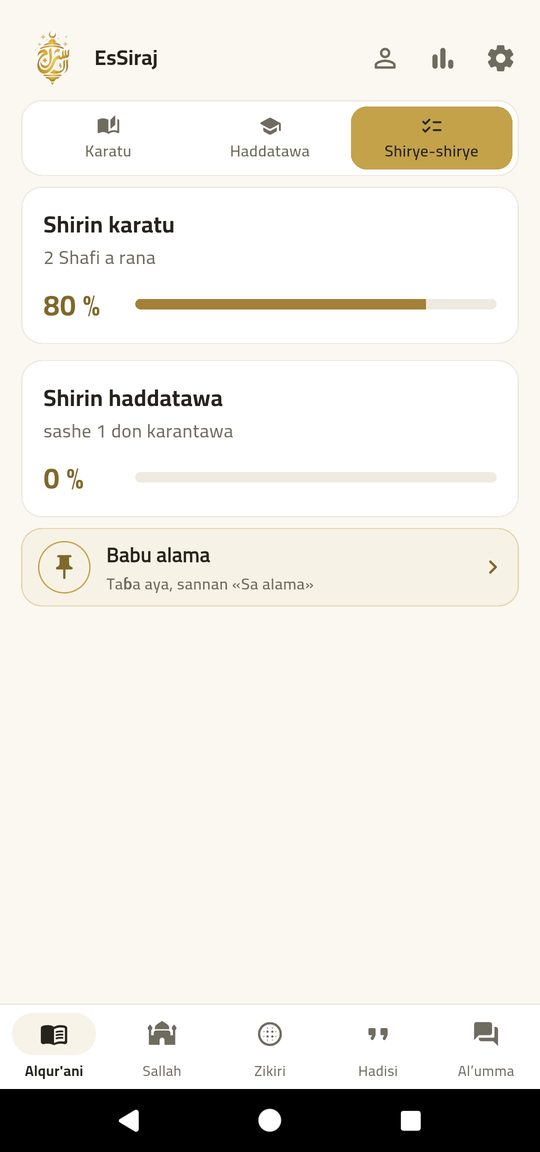 Shirin karatu — Kammala Alƙur'ani bisa jadawalinka.