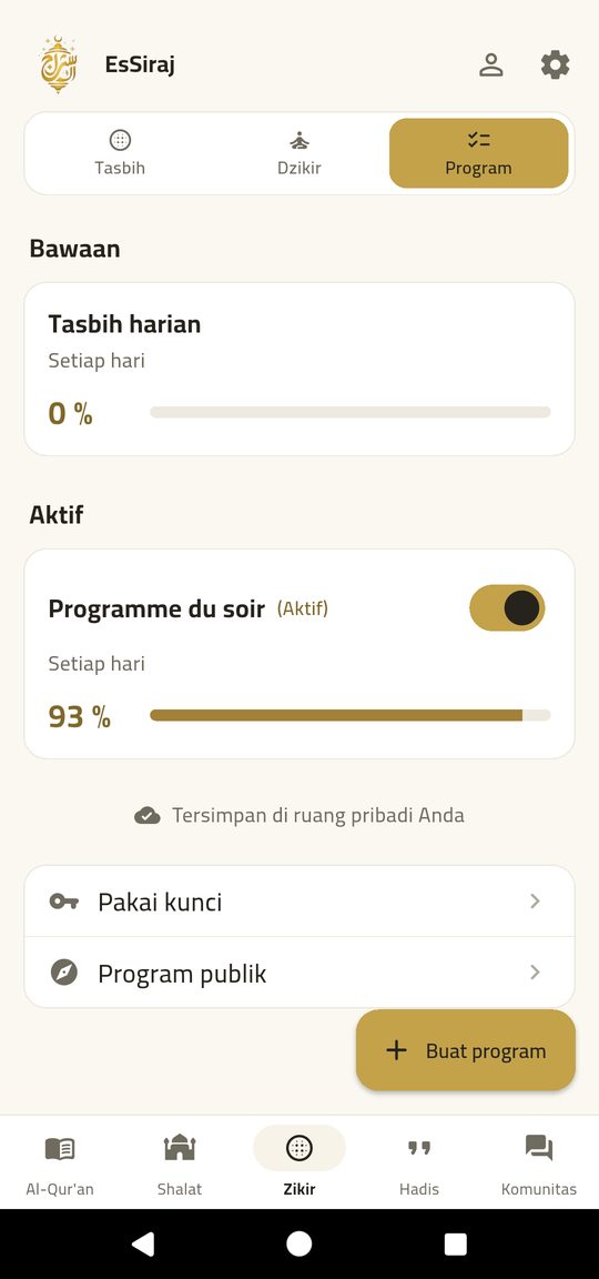 Program yang Anda susun dan bagikan — EsSiraj screenshot